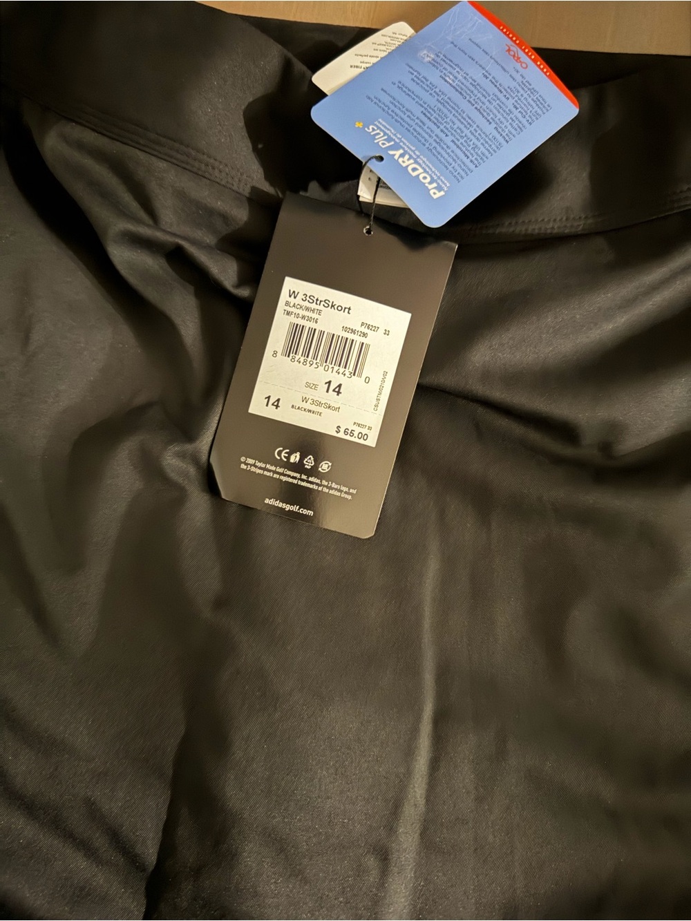 Black Faux Leather Skirt with Tags Adidas